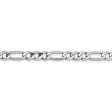 14k WG 6mm Flat Figaro Chain