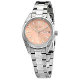 Stainless Steel Bracelet & 30mm Case Copper Color Dial Day/Date Display Luminescent Silver Tone Hands & Markers Water Resistance 100m