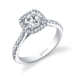 14 KT White Gold Engagement Ring With 0.35 ctw