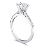 14 KT White Gold Engagement Ring With 0.12 ctw