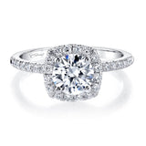 14 KT White Gold Engagement Ring With 0.38 ctw