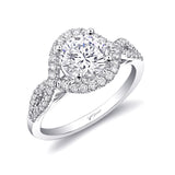 14 KT White Gold Engagement Ring With 0.27 ctw