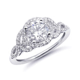 14 KT White Gold Engagement Ring With 0.29 ctw