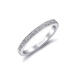 Wedding Band 14 KT White Gold With 0.12 ctw