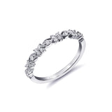 14 KT White Gold Fashion Band With 0.18 ctw