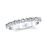 14 KT White Gold Fashion Band With 0.15 ctw