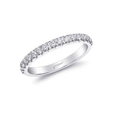 Wedding Band 14 KT White Gold With 0.3 ctw