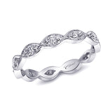 14 KT White Gold Fashion Band With 0.4 ctw