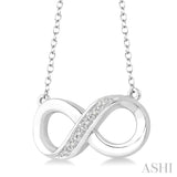 Silver Infinity Shape Diamond Fashion Pendant