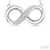 Silver Infinity Shape Diamond Fashion Pendant