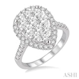 Pear Shape Lovebright Essential Diamond Engagement Ring