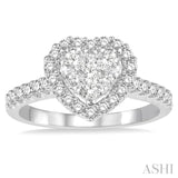 Heart Shape Lovebright Essential Diamond Engagement Ring