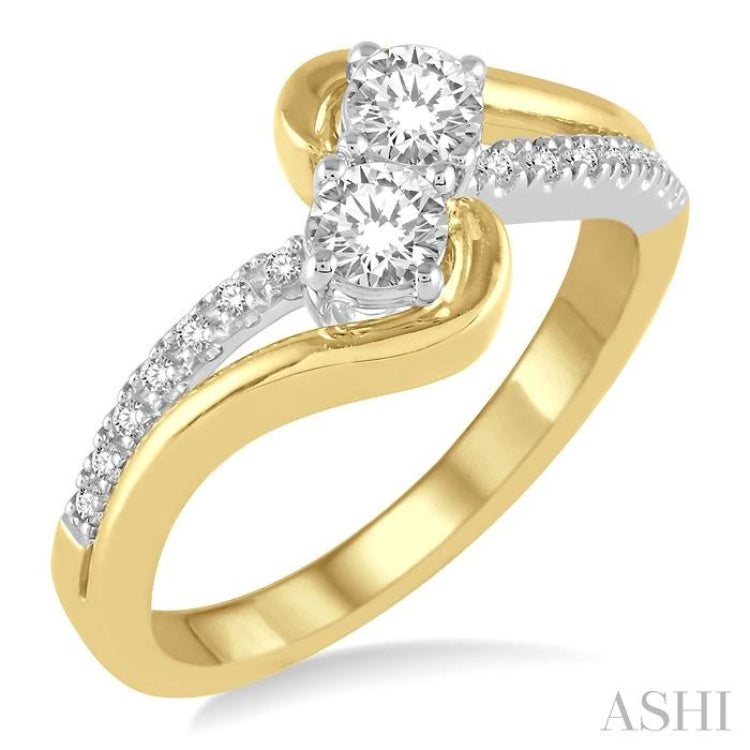 Sheetal Diamonds Yellow Gold Gorgeous Round Diamond Studded Pear Shape Ring  at Rs 38500 in Mumbai