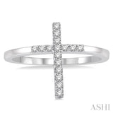 Cross Petite Diamond Fashion Ring