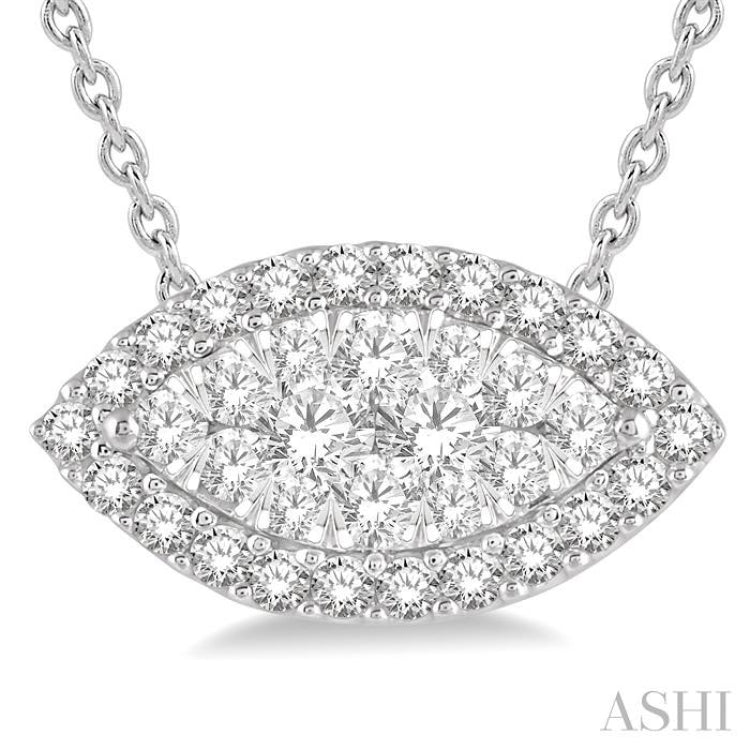 Marquise Shape Lovebright Essential Diamond Pendant