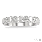 Silver Heart Shape Diamond Ring