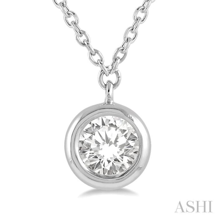 Diamond Bezel Necklace 1/4 carat | Freedman Jewelers - Freedman Jewelers
