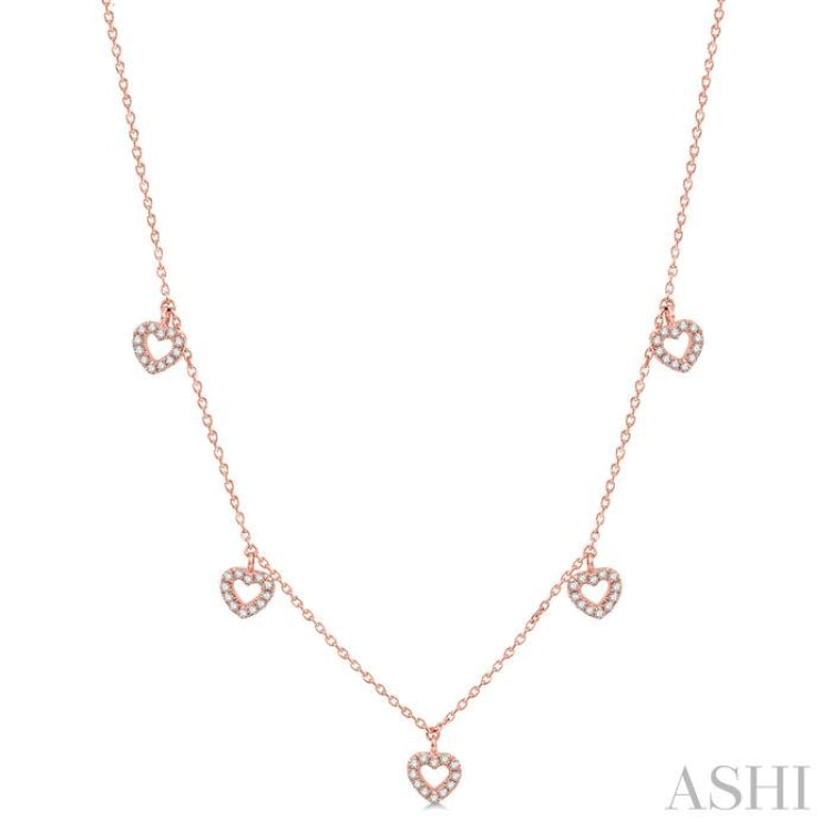 True Love 14K Rose Gold Plated Clear Laboratory Grown Diamond Station  Necklace - JFS00610791 - Fossil