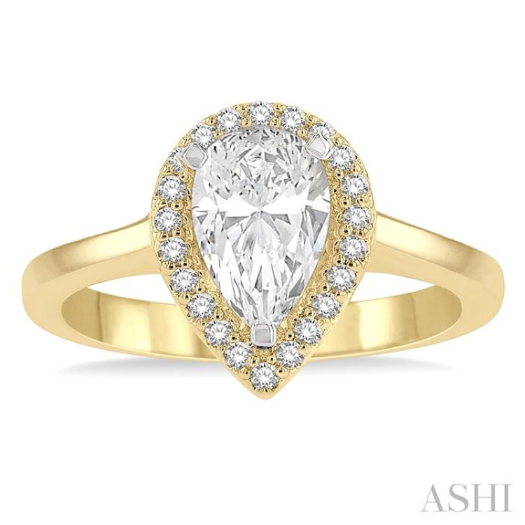 Pear Shape Semi-Mount Diamond Engagement Ring