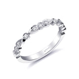14 KT White Gold Fashion Band With 0.16 ctw