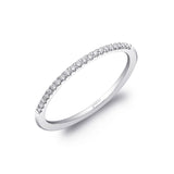 Wedding Band 14 KT White Gold With 0.09 ctw