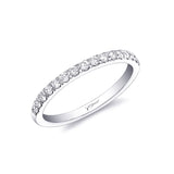 Wedding Band 14 KT White Gold With 0.28 ctw