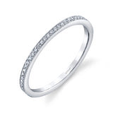 Wedding Band 14 KT White Gold With 0.18 ctw