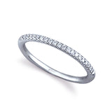 Wedding Band 14 KT White Gold With 0.11 ctw