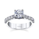 14 KT White Gold Engagement Ring With 0.66 ctw