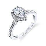 14 KT White Gold Engagement Ring With 0.29 ctw