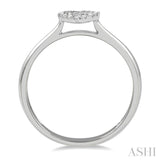 Stackable Heart Shape Baguette Diamond Fashion Ring