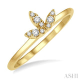 Stackable Leaf Petite Diamond Fashion Ring