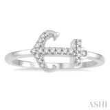 Stackable Anchor Shape Petite Diamond Fashion Ring
