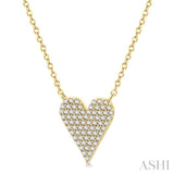 Pave-Set Heart Shape Diamond Necklace