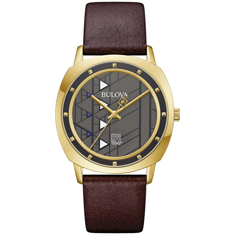 Buy Bulova Mens Frank Lloyd Wright Leather Strap Watch at Amazon.in