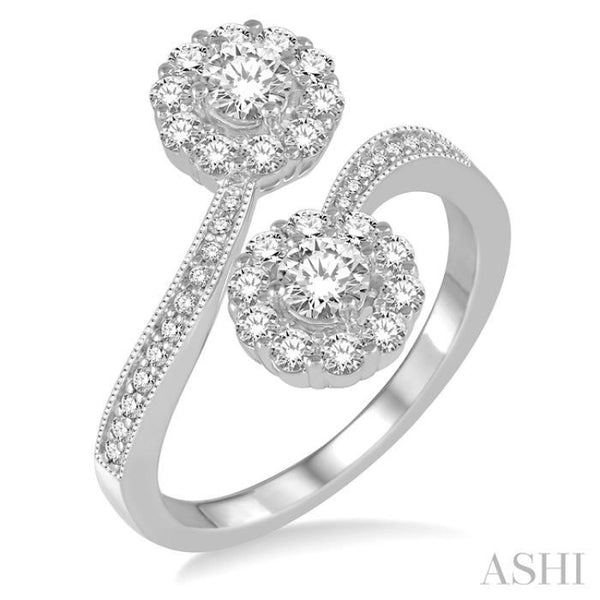 2-Stone Diamond Wedding Ring Set for Women 14K Gold (G-H/SI1-SI2) – Glitz  Design