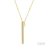 Vertical Bar Diamond Pendant