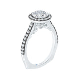 14 Kt White Gold Luminous Bridal Engagement Ring