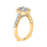 14 Kt Yellow Gold Carizza Bridal Engagement Ring