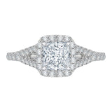 14 Kt White Gold Carizza Bridal Engagement Ring