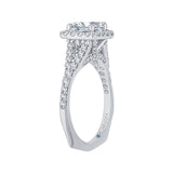 14 Kt White Gold Carizza Bridal Engagement Ring