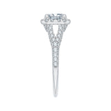 14 Kt White Gold Carizza Bridal Engagement Ring