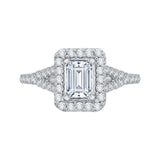 14 Kt White Gold Luminous Bridal Engagement Ring