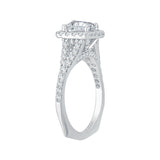 14 Kt White Gold Luminous Bridal Engagement Ring