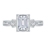 14 Kt White Gold Luminous Bridal Engagement Ring