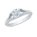 14 Kt White Gold Carizza Bridal Engagement Ring