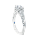 14 Kt White Gold Carizza Bridal Engagement Ring