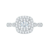 14 Kt White Gold Luminous Bridal Engagement Ring