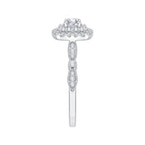 14 Kt White Gold Luminous Bridal Engagement Ring