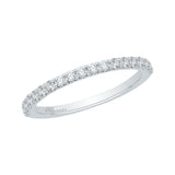 14 Kt White Gold Luminous Bridal Wedding Band